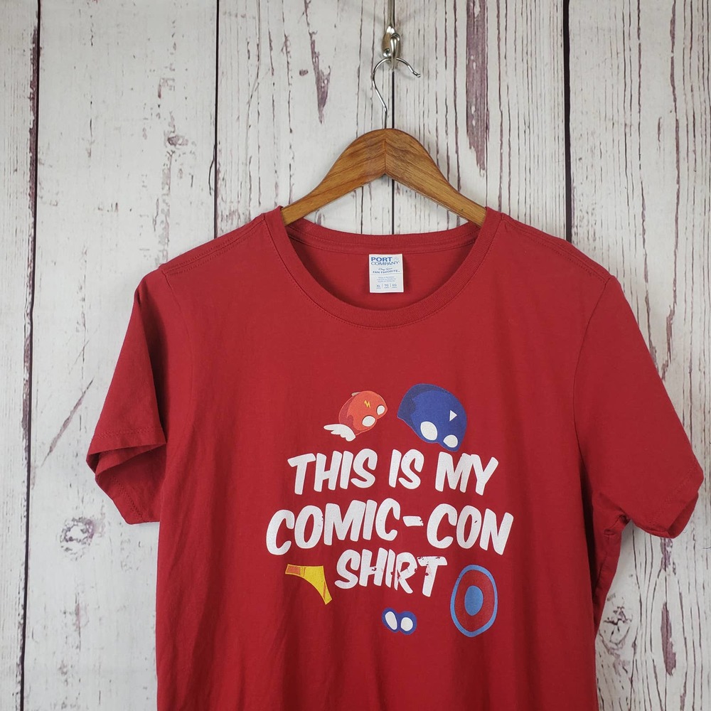 This Is My Comic Con T Shirt Unisex T Shirt Size XL Short Sleeve Cotton Red